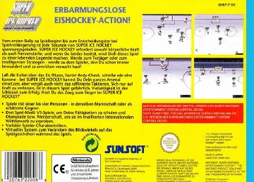 Super Ice Hockey (Europe) box cover back